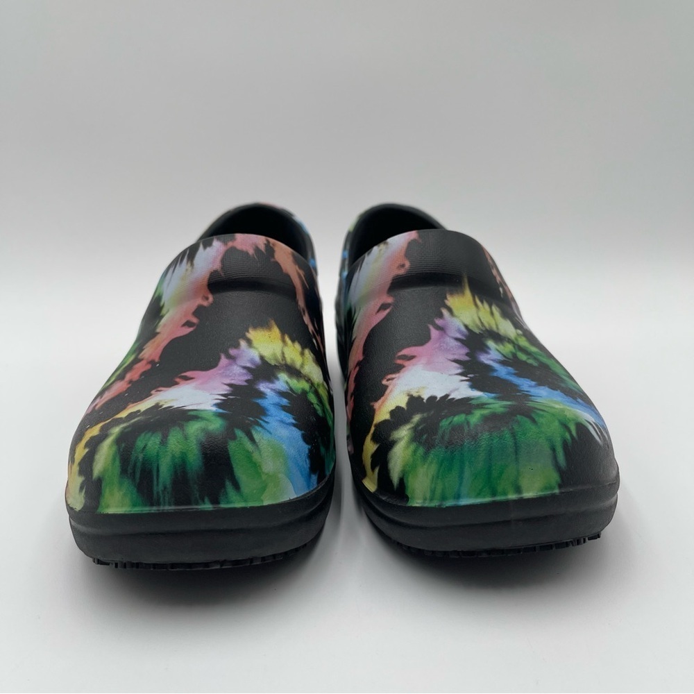 Crocs Neria Pro II Slip On Work Nurse Clogs Shoes Black Tie Dye Womens Size 7 - Picture 6 of 12